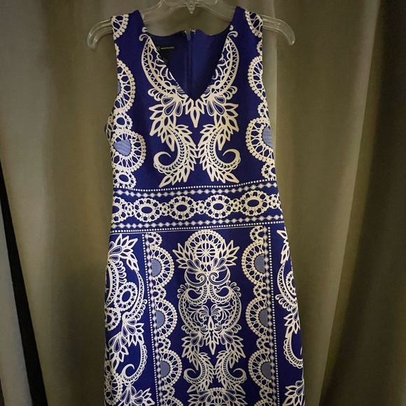 INC Blue and White Dress-Size Medium - Picture 1 of 5